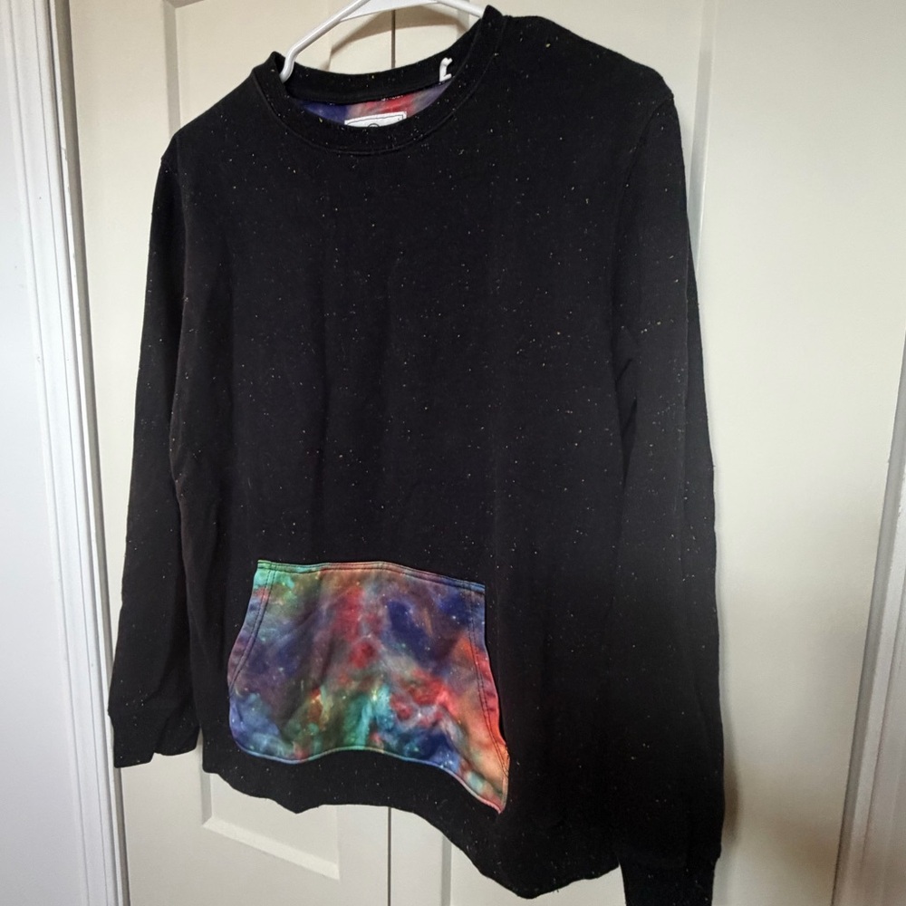 On the Byas Black Sweatshirt with Multicolor Pocket